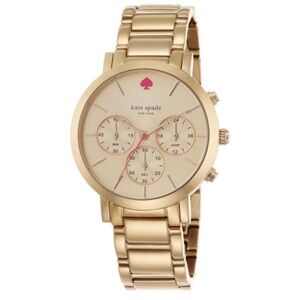 Kate Spade Stainless Steel Gold Watch Pink Spade